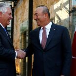 U.S. Secretary of State Rex Tillerson meets with Turkish Foreign Minister Mevlut Cavusoglu in Istanbul, Turkey, July 9, 2017. REUTERS/Murad Sezer