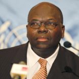 FILE PHOTO: Bacre Waly Ndiaye, the head of a U.N. human rights team, attends a news conference in Tunis, February 1, 2011.  REUTERS/Zoubeir Souissi/File Photo