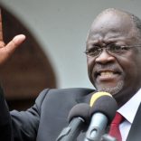 Tanzania's President elect John Pombe Magufuli addresses members of the ruling Chama Cha Mapinduzi Party (CCM) at the party's sub-head office on Lumumba road in Dar es Salaam, October 30, 2015. Tanzania's ruling party candidate, John Magufuli, was declared winner on Thursday of a presidential election, after the national electoral body dismissed opposition complaints about the process and a demand for a recount. The election has been the most hotly contested race in the more than half a century of rule by the Chama Cha Mapinduzi Party, which fielded Magufuli, 56, a minister for public works. REUTERS/Sadi Said - RTX1TYDQ