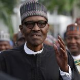 Nigeria's President Muhammadu Buhari is seen at Nnamdi Azikiwe airport in Abuja, Nigeria August 19, 2017 after his return from three months medical trip in Britain. Nigeria Presidency/Handout via Reuters