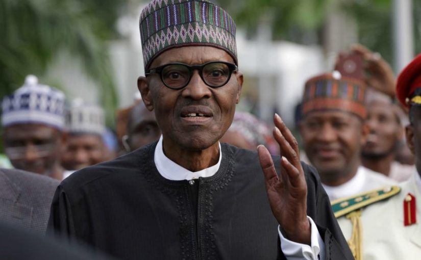 Nigeria's President Muhammadu Buhari is seen at Nnamdi Azikiwe airport in Abuja, Nigeria August 19, 2017 after his return from three months medical trip in Britain. Nigeria Presidency/Handout via Reuters