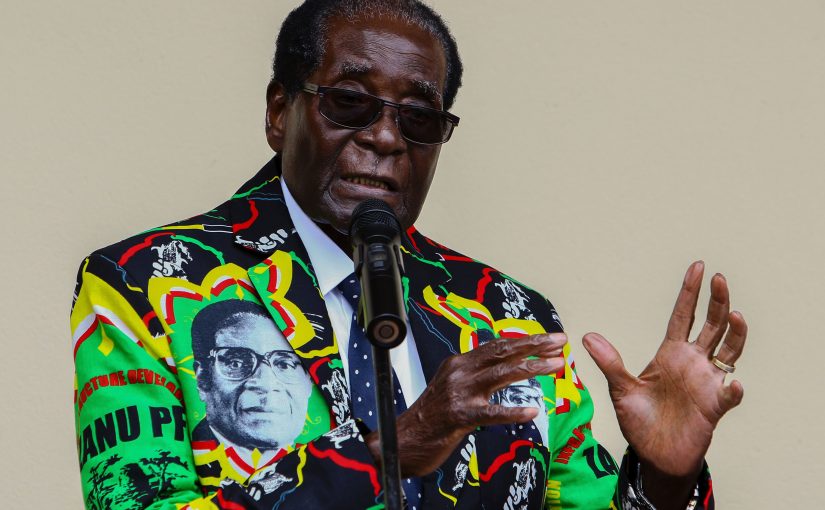 Zimbabwe President Robert Mugabe speaks at the party's annual conference on December 17, 2016 in Masvingo.
Zimbabwe's ruling ZANU-PF party's congress endorsed on December 17, 2016 President Robert Mugabe as its candidate for the 2018 election, which could extend his 36 years in office. The leader was endorsed by all party structures at the meeting held in Masvingo, 300 kilometres (186 miles) southeast of the capital Harare. / AFP / Jekesai NJIKIZANA        (Photo credit should read JEKESAI NJIKIZANA/AFP/Getty Images)