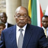South African President Jacob Zuma gives a press conference during an official visit of the President of the Central African Republicon April 5, 2017 at the Sefako M Makgatho Presidential Guesthouse in Pretoria.South Africa's ruling ANC party on April 5, 2017, expressed support for President Jacob Zuma after senior members openly criticised his cabinet reshuffle, citing fears of worsening corruption and economic crisis. / AFP PHOTO / PHILL MAGAKOE