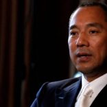 FILE PHOTO: Billionaire businessman Guo Wengui speaks during an interview in New York City, U.S., April 30, 2017. Picture taken April 30, 2017.  REUTERS/Brendan McDermid/File Photo