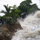 Waves crash against the shore in Puerto Plata. REUTERS/Ivan Alvarado