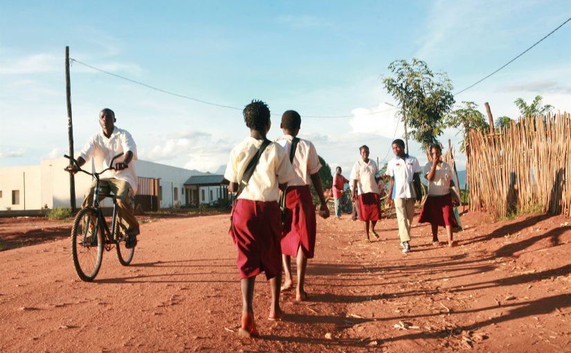 Pupils working back from school... Gurue. Zambezia Province.

Picture: Neo Ntsoma      11/03/2010