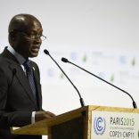 Guinea Bissau's President Jose Mario Vaz delivers a speech delivers a speech during the opening day of the World Climate Change Conference 2015 (COP21), on November 30, 2015 at Le Bourget, on the outskirts of the French capital Paris. World leaders opened an historic summit in the French capital with "the hope of all of humanity" laid on their shoulders as they sought a deal to tame calamitous climate change. AFP PHOTO / ALAIN JOCARD / AFP PHOTO / ALAIN JOCARD