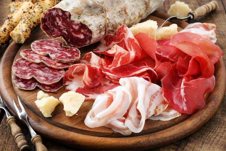 37769970 - italian meat platter - prosciutto ham, bresaola, pancetta, salami and parmesan