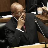 CAPE TOWN, SOUTH AFRICA – AUGUST 31, 2017: President Jacob Zuma during the National Assembly meeting on August 31, 2017 in Cape Town, South Africa. President Jacob Zuma address the MP’s for the first time since the failed motion of no confidence in his leadership, and answers questions from DA leader Mmusi Maimane and other MP members concerning state capture and his plans for the controversial nuclear build programme. (Photo by Gallo Images / Brenton Geach)