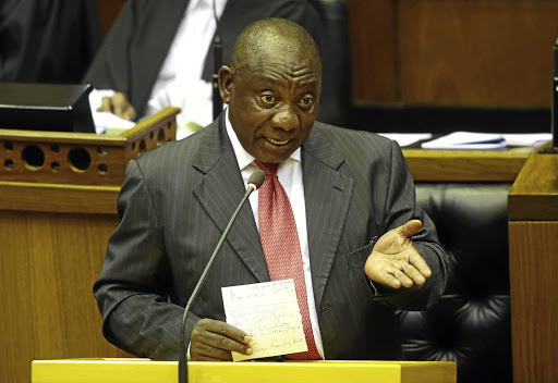 February 15, 2018. Newly appointed President of South Africa Cyril Ramaphosa at a sitting in parliament. PICTURE: ESA ALEXANDER/SUNDAY TIMES