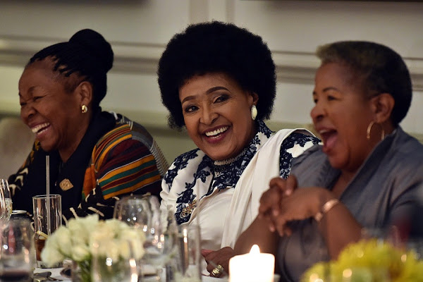(in the Pic - Mrs Winnie Madikizela Mandela with Ms Letta Mbuli (left) share a light moment). Deputy President Cyril Ramaphosa attends the 80th birthday celebrations of Mrs Winnie Madikizela Mandela held at Mount Nelson Hotel in Cape Town. 14/09/2016, Elmond Jiyane, GCIS