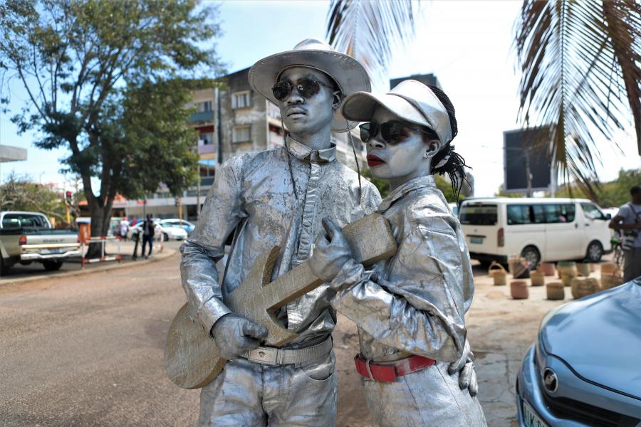 Meet the human statues turning unemployment into art on Maputo’s streets